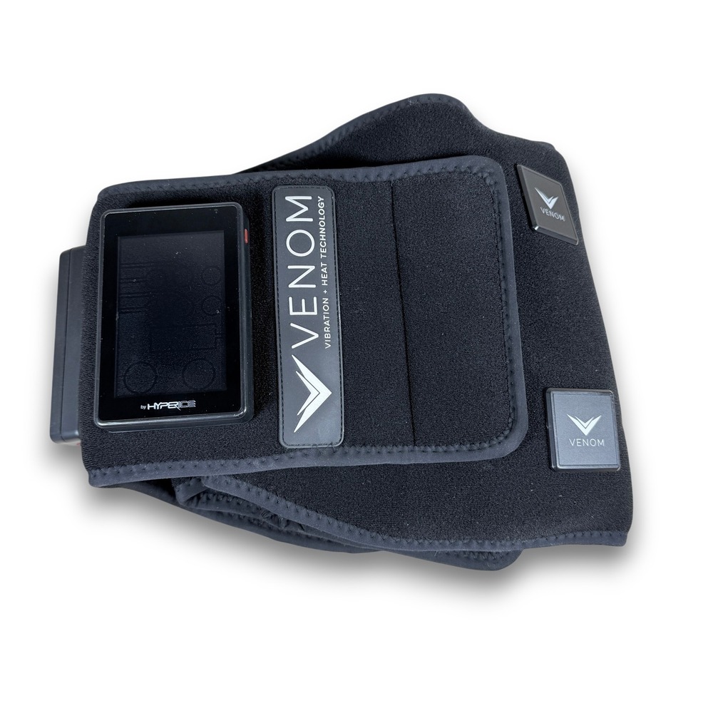 Hyperice Venom Back Heat &‎ Vibration Wrap Black Adjustable Digital Massage